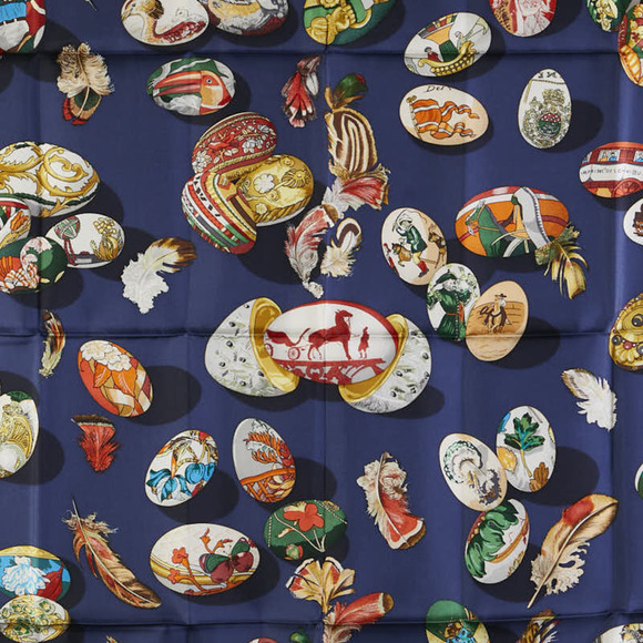 HERMES Red Silk Scarf - Picture 2 of 6